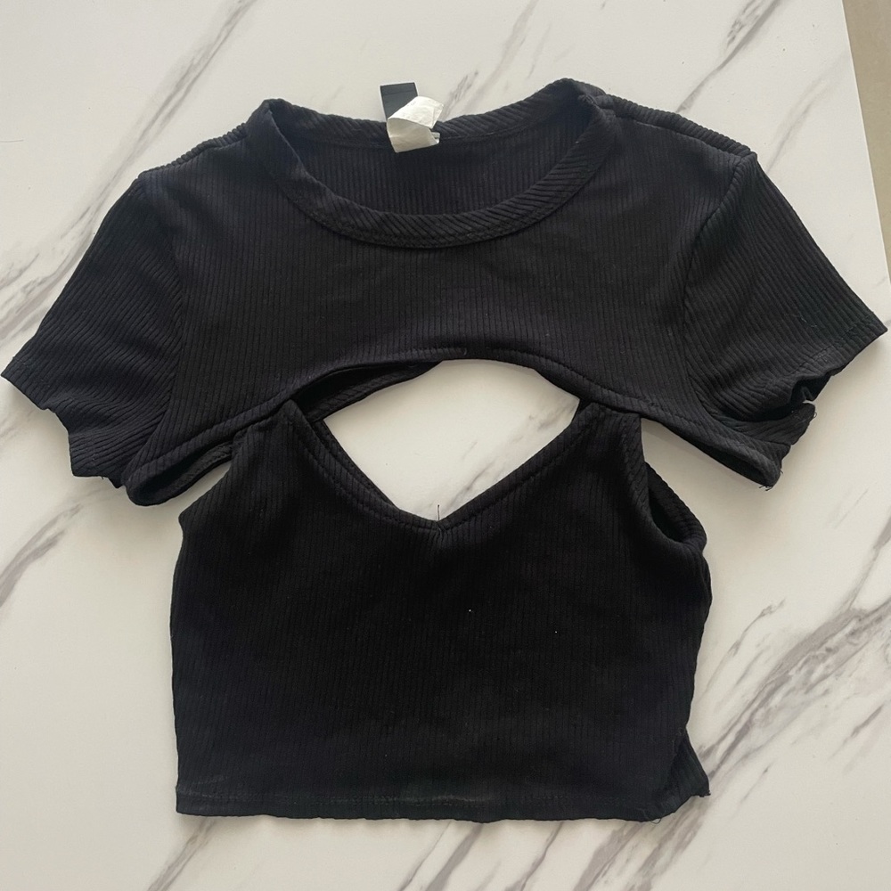 Windsor black crop top